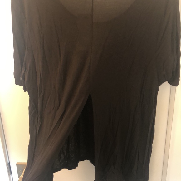 Black Open Back T-Shirt - Picture 2 of 5